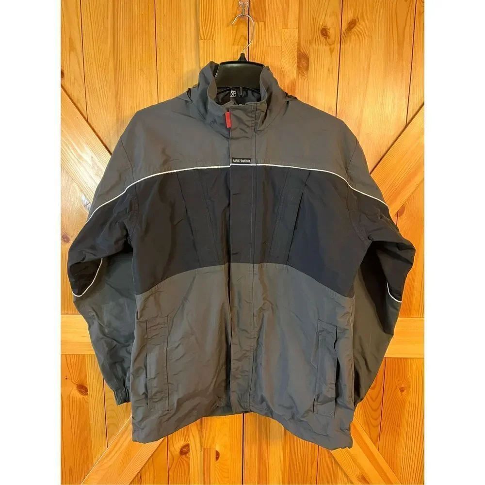 Harley-Davidson Motor Cycles Men's XS Rain Jacket Hooded (2592)